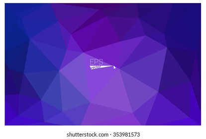 Multicolor blue, red geometric rumpled triangular low poly style gradient illustration graphic background. Vector polygonal design for your business.