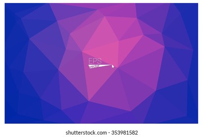 Multicolor blue, red geometric rumpled triangular low poly style gradient illustration graphic background. Vector polygonal design for your business.