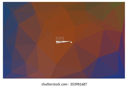 Multicolor blue, red geometric rumpled triangular low poly style gradient illustration graphic background. Vector polygonal design for your business.
