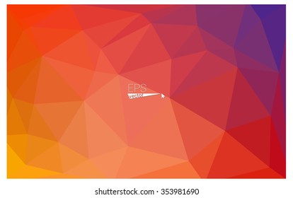 Multicolor blue, red geometric rumpled triangular low poly style gradient illustration graphic background. Vector polygonal design for your business.
