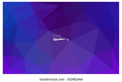 Multicolor blue, red geometric rumpled triangular low poly style gradient illustration graphic background. Vector polygonal design for your business.