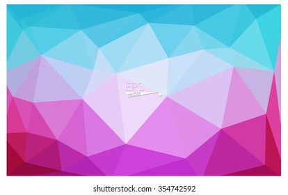 Multicolor blue, red geometric rumpled triangular low poly style gradient illustration graphic background. Vector polygonal design for your business.