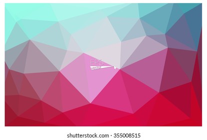 Multicolor blue, red geometric rumpled triangular low poly style gradient illustration graphic background. Vector polygonal design for your business.