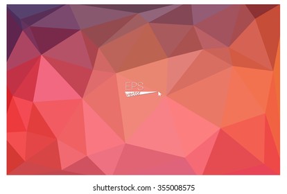 Multicolor blue, red geometric rumpled triangular low poly style gradient illustration graphic background. Vector polygonal design for your business.
