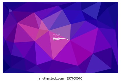 Multicolor blue, red geometric rumpled triangular low poly style gradient illustration graphic background. Vector polygonal design for your business.