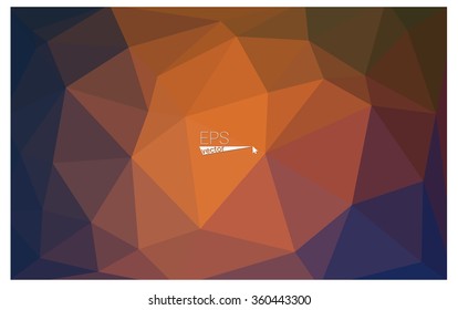 Multicolor blue, red geometric rumpled triangular low poly style gradient illustration graphic background. Vector polygonal design for your business.
