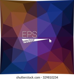 multicolor blue red orange geometric rumpled triangular low poly style gradient illustration graphic background. Vector polygonal design for your business.