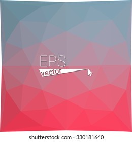 multicolor blue red orange geometric rumpled triangular low poly style gradient illustration graphic background. Vector polygonal design for your business.
