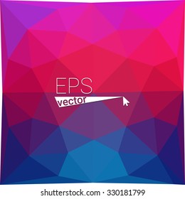 multicolor blue red orange geometric rumpled triangular low poly style gradient illustration graphic background. Vector polygonal design for your business.