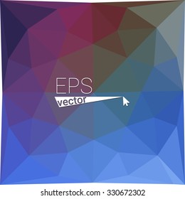 multicolor blue red orange geometric rumpled triangular low poly style gradient illustration graphic background. Vector polygonal design for your business.