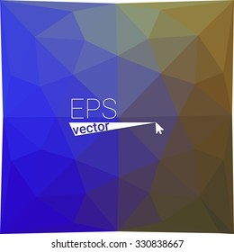 multicolor blue red orange geometric rumpled triangular low poly style gradient illustration graphic background. Vector polygonal design for your business.