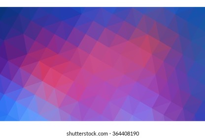 Multicolor blue, red polygonal illustration, which consist of triangles. Geometric background in Origami style with gradient. Triangular design for your business in vector.