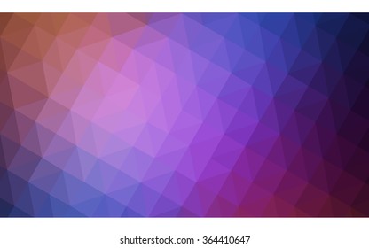Multicolor blue, red polygonal illustration, which consist of triangles. Geometric background in Origami style with gradient. Triangular design for your business in vector.