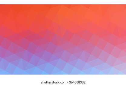 Multicolor blue, red polygonal illustration, which consist of triangles. Geometric background in Origami style with gradient. Triangular design for your business in vector.