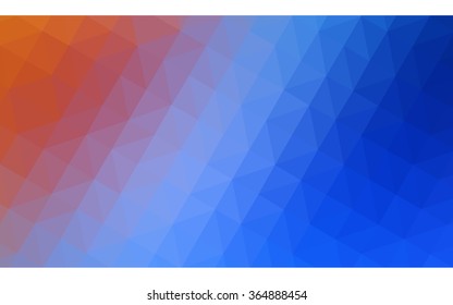 Multicolor blue, red polygonal illustration, which consist of triangles. Geometric background in Origami style with gradient. Triangular design for your business in vector.
