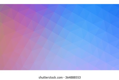 Multicolor blue, red polygonal illustration, which consist of triangles. Geometric background in Origami style with gradient. Triangular design for your business in vector.