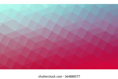 Multicolor blue, red polygonal illustration, which consist of triangles. Geometric background in Origami style with gradient. Triangular design for your business in vector.