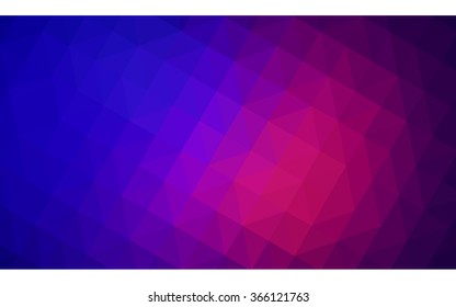 Multicolor blue, red polygonal illustration, which consist of triangles. Geometric background in Origami style with gradient. Triangular design for your business.