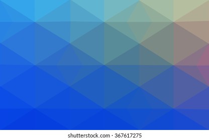 Multicolor blue, red polygonal illustration, which consist of triangles. Geometric background in Origami style with gradient. Triangular design for your business.
