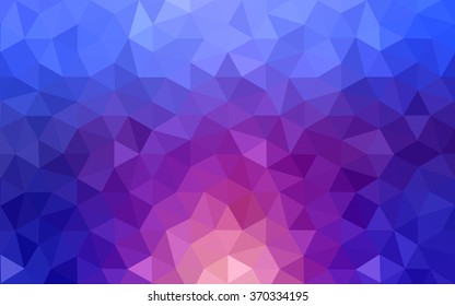 Multicolor blue, red polygonal illustration, which consist of triangles. Geometric background in Origami style with gradient. Triangular design for your business.