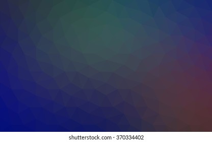 Multicolor blue, red polygonal illustration, which consist of triangles. Geometric background in Origami style with gradient. Triangular design for your business.