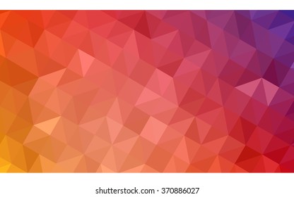 Multicolor blue, red polygonal illustration, which consist of triangles. Geometric background in Origami style with gradient. Triangular design for your business.