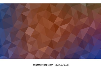 Multicolor blue, red polygonal illustration, which consist of triangles. Geometric background in Origami style with gradient. Triangular design for your business.