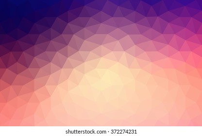 Multicolor blue, red polygonal illustration, which consist of triangles. Geometric background in Origami style with gradient. Triangular design for your business.