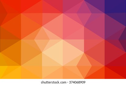 Multicolor blue, red polygonal illustration, which consist of triangles. Geometric background in Origami style with gradient. Triangular design for your business.