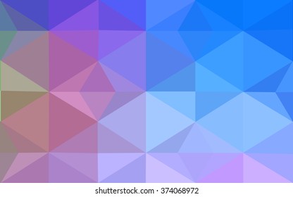 Multicolor blue, red polygonal illustration, which consist of triangles. Geometric background in Origami style with gradient. Triangular design for your business.