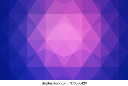 Multicolor blue, red polygonal illustration, which consist of triangles. Geometric background in Origami style with gradient. Triangular design for your business.