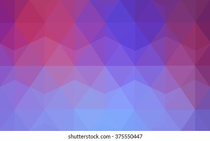 Multicolor blue, red polygonal illustration, which consist of triangles. Geometric background in Origami style with gradient. Triangular design for your business.