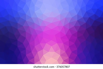 Multicolor blue, red polygonal illustration, which consist of triangles. Geometric background in Origami style with gradient. Triangular design for your business.