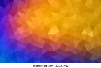 Multicolor blue, red polygonal illustration, which consist of triangles. Geometric background in Origami style with gradient. Triangular design for your business.