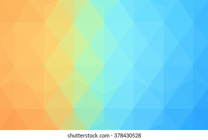 Multicolor blue, red polygonal illustration, which consist of triangles. Geometric background in Origami style with gradient. Triangular design for your business.