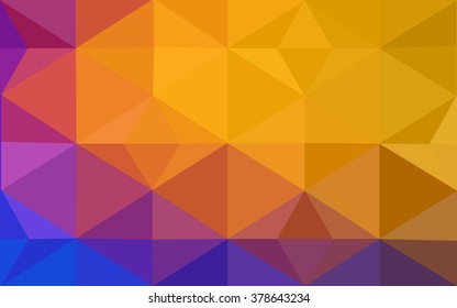 Multicolor blue, red polygonal illustration, which consist of triangles. Geometric background in Origami style with gradient. Triangular design for your business.