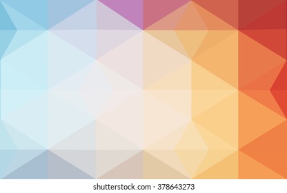 Multicolor blue, red polygonal illustration, which consist of triangles. Geometric background in Origami style with gradient. Triangular design for your business.