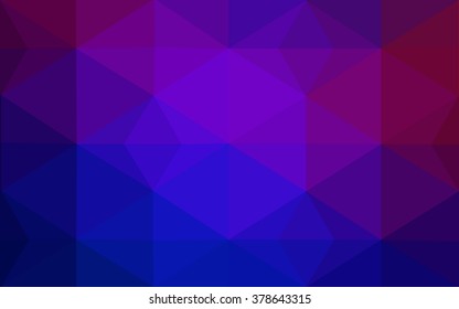 Multicolor blue, red polygonal illustration, which consist of triangles. Geometric background in Origami style with gradient. Triangular design for your business.