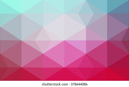 Multicolor blue, red polygonal illustration, which consist of triangles. Geometric background in Origami style with gradient. Triangular design for your business.