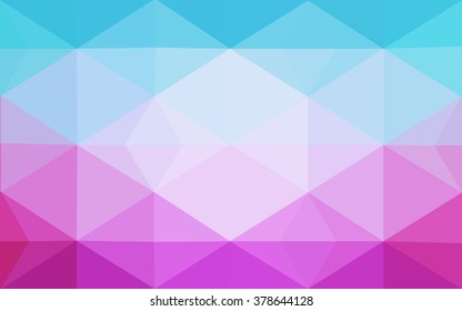 Multicolor blue, red polygonal illustration, which consist of triangles. Geometric background in Origami style with gradient. Triangular design for your business.
