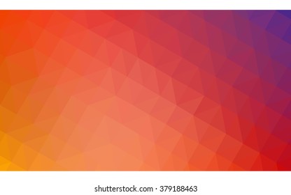 Multicolor blue, red polygonal illustration, which consist of triangles. Geometric background in Origami style with gradient. Triangular design for your business.