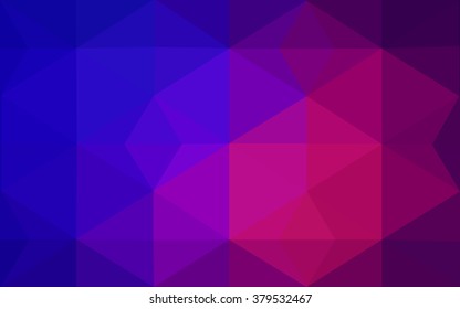 Multicolor blue, red polygonal illustration, which consist of triangles. Geometric background in Origami style with gradient. Triangular design for your business.