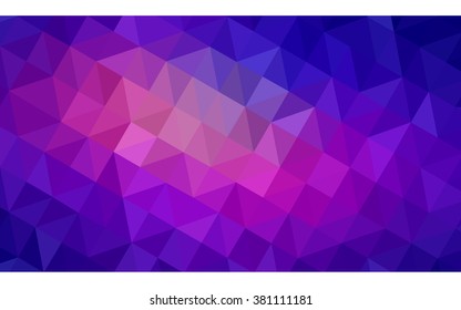 Multicolor blue, red polygonal illustration, which consist of triangles. Geometric background in Origami style with gradient. Triangular design for your business.