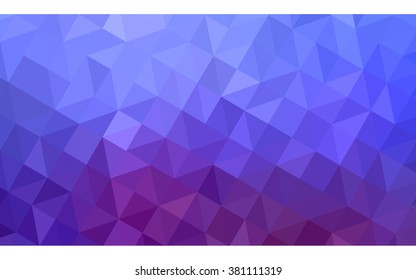 Multicolor blue, red polygonal illustration, which consist of triangles. Geometric background in Origami style with gradient. Triangular design for your business.