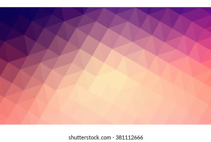 Multicolor blue, red polygonal illustration, which consist of triangles. Geometric background in Origami style with gradient. Triangular design for your business.