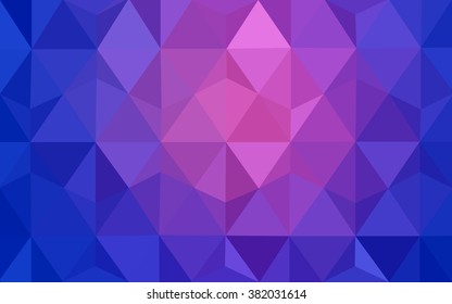 Multicolor blue, red polygonal illustration, which consist of triangles. Geometric background in Origami style with gradient. Triangular design for your business.