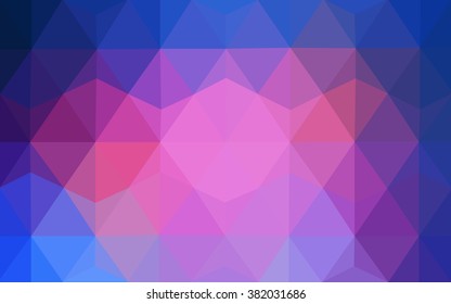 Multicolor blue, red polygonal illustration, which consist of triangles. Geometric background in Origami style with gradient. Triangular design for your business.