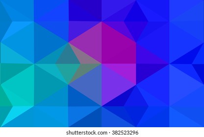 Multicolor blue, red polygonal illustration, which consist of triangles. Geometric background in Origami style with gradient. Triangular design for your business.