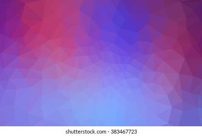 Multicolor blue, red polygonal illustration, which consist of triangles. Geometric background in Origami style with gradient. Triangular design for your business.
