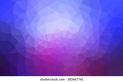 Multicolor blue, red polygonal illustration, which consist of triangles. Geometric background in Origami style with gradient. Triangular design for your business.